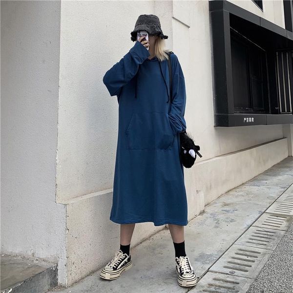 women's hoodies & sweatshirts long pockets hooded streetwear style spring autumn pullovers and solid clothing ins harajuku, Black
women's hoodies & sweatshirts long pockets hooded streetwear style spring autumn pullovers and solid clothing ins harajuku, Black