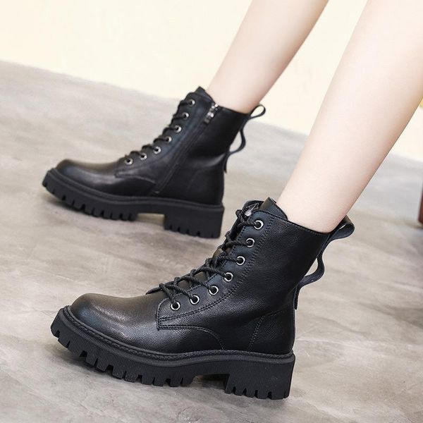 boots women pu leather ankle ladies platform zipper lace up fashion shoes woman casual comfort female shoe, Black
boots women pu leather ankle ladies platform zipper lace up fashion shoes woman casual comfort female shoe, Black