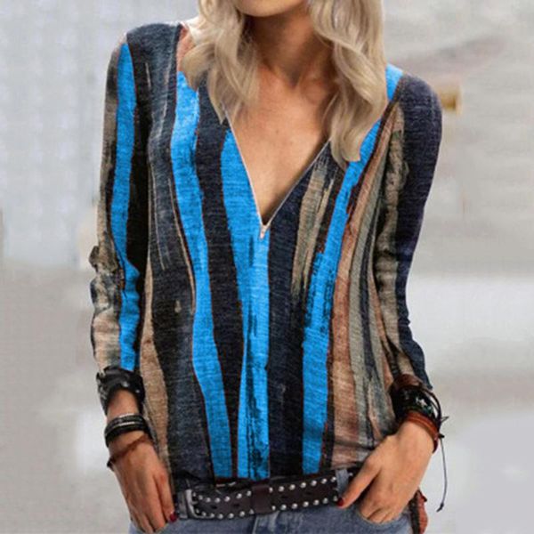 womens t shirt large size 2021 casual tie-dye striped zipper female t-shirts loose tunic t-shirt, White
womens t shirt large size 2021 casual tie-dye striped zipper female t-shirts loose tunic t-shirt, White
