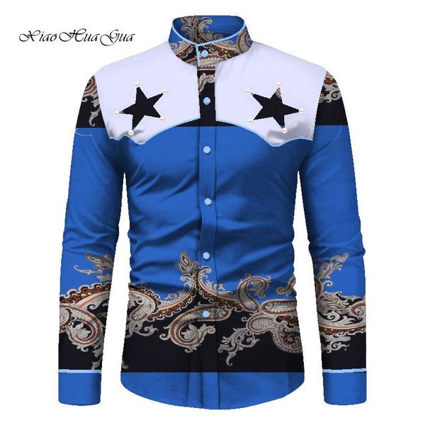 men's casual shirts african men long sleeve shirt fashion bazin riche print coat causal party office wyn645, White;black
men's casual shirts african men long sleeve shirt fashion bazin riche print coat causal party office wyn645, White;black