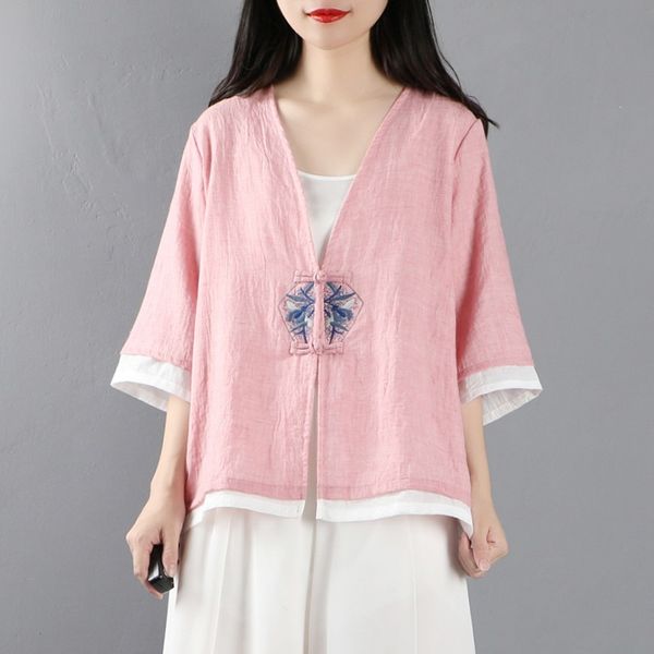 chinese style clothing women blouses 2021 summer chinese shirts tang suit cotton hanfu thin cardigan female clothes 12418, Red
chinese style clothing women blouses 2021 summer chinese shirts tang suit cotton hanfu thin cardigan female clothes 12418, Red