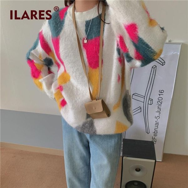 ilares winter korean style street watercolor design sense vintage thicken loose round neck long sleeve sweater women, White;black
ilares winter korean style street watercolor design sense vintage thicken loose round neck long sleeve sweater women, White;black
