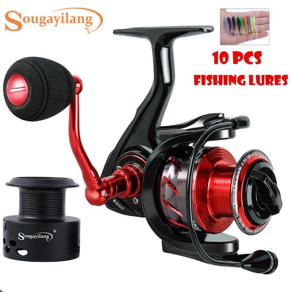 sougayilang 5./5.5:1 fishing reel 13+1bb metal spool fishing wheel with spare spool for saltwater max 8kg tackle tool
sougayilang 5./5.5:1 fishing reel 13+1bb metal spool fishing wheel with spare spool for saltwater max 8kg tackle tool
