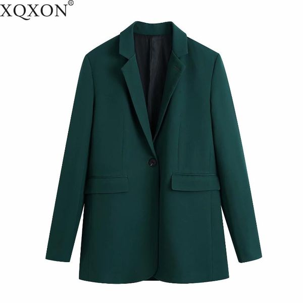 women's suits & blazers women 2021 fashion office wear single button blazer coat vintage long sleeve back vents outerwear chic veste fe, White;black
women's suits & blazers women 2021 fashion office wear single button blazer coat vintage long sleeve back vents outerwear chic veste fe, White;black