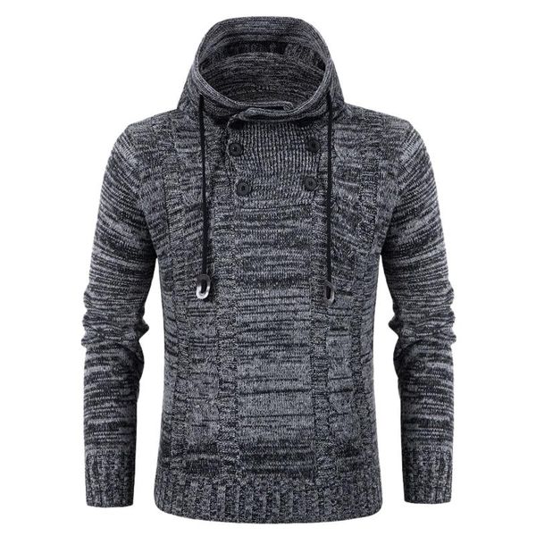 men's sweaters casual winter pullover slim double breasted color splice hooded male knitted sweater comfortable blouse clothes d925#, White;black
men's sweaters casual winter pullover slim double breasted color splice hooded male knitted sweater comfortable blouse clothes d925#, White;black