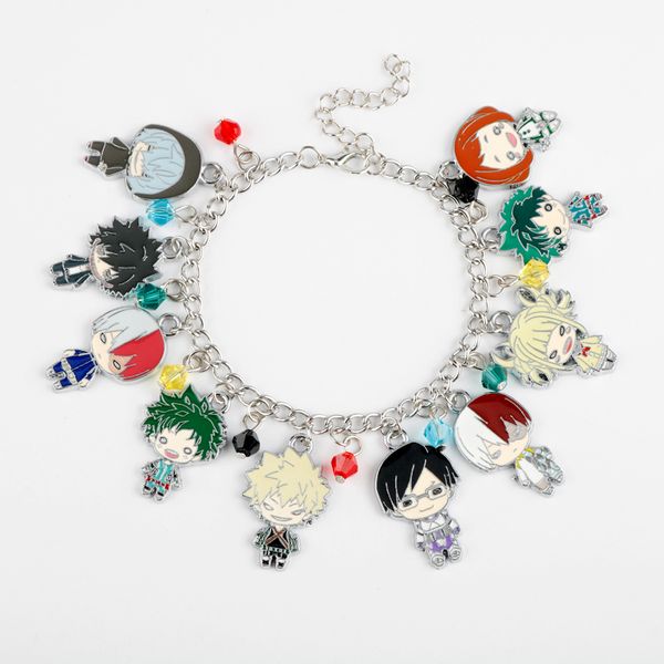 alloy enamel jewelry anime bracelet my hero academia themed charm figure pendant metal bangle for birthday christmas gifts, Black
alloy enamel jewelry anime bracelet my hero academia themed charm figure pendant metal bangle for birthday christmas gifts, Black