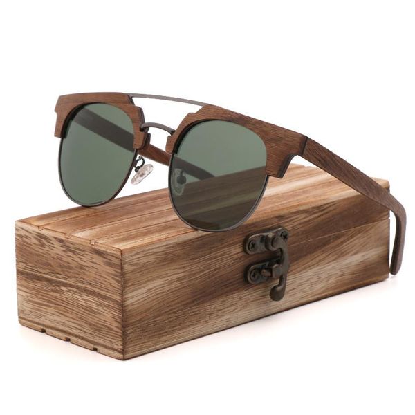 handmade black walnut wood sunglasses for men/women polarized men's vintage square design uv400, White;black
handmade black walnut wood sunglasses for men/women polarized men's vintage square design uv400, White;black