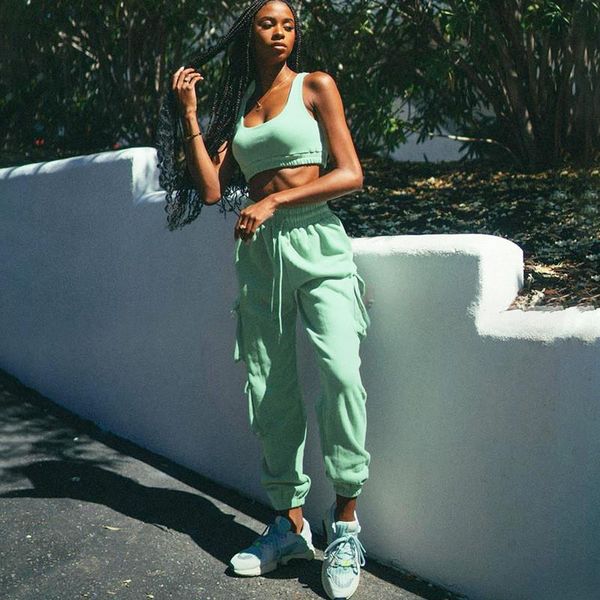 and sportswear sweatpants two solid tank tracksuits piece sets sleeveless pocket workout loungewear casual women pfbew, Black
and sportswear sweatpants two solid tank tracksuits piece sets sleeveless pocket workout loungewear casual women pfbew, Black