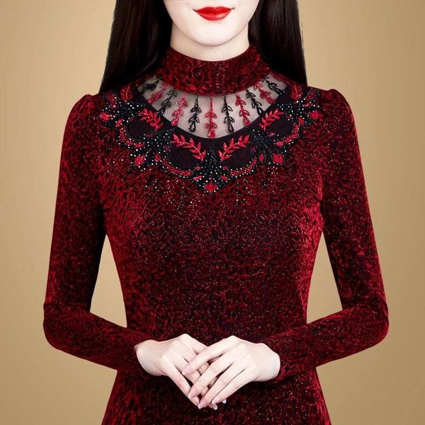 women's blouses & shirts women 2021 autumn winter fashion lace shirt female hollow out long sleeve turtleneck elegant slim blouse x251, White
women's blouses & shirts women 2021 autumn winter fashion lace shirt female hollow out long sleeve turtleneck elegant slim blouse x251, White