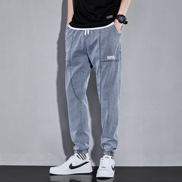 men's jeans 2021 korean style of the tide brand ins simple casual harem pants slim all-match, Blue
men's jeans 2021 korean style of the tide brand ins simple casual harem pants slim all-match, Blue