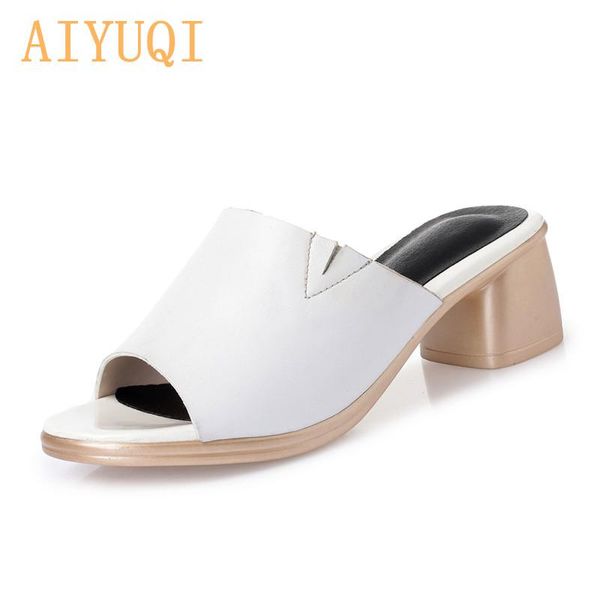 slippers aiyuqi women summer 2021 genuine leather big size fashion mid heel outdoor sandals footwear, Black
slippers aiyuqi women summer 2021 genuine leather big size fashion mid heel outdoor sandals footwear, Black