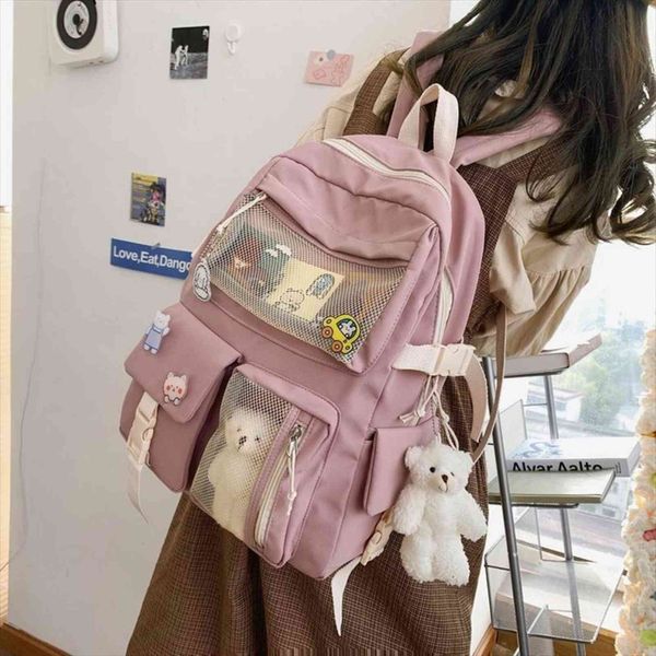 kawaii nylon women backpack fashion waterproof rucksack for teen girls school bag cute student bookbag travel mochila
kawaii nylon women backpack fashion waterproof rucksack for teen girls school bag cute student bookbag travel mochila