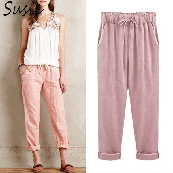 women's pants & capris women plus size cuffed ankle length cropped solid color loose casual harem trousers drawstring waist thin street, Black;white
women's pants & capris women plus size cuffed ankle length cropped solid color loose casual harem trousers drawstring waist thin street, Black;white