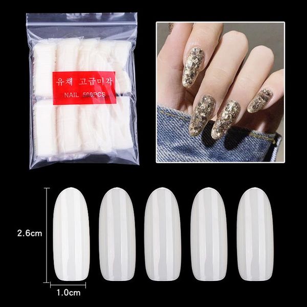false nails 500pcs clear oval shape full nail tips art acrylic long round natural color press on salon supplies, Red;gold
false nails 500pcs clear oval shape full nail tips art acrylic long round natural color press on salon supplies, Red;gold