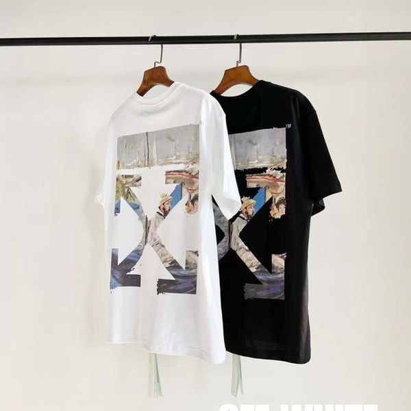 monet oil painting renaissance couple short sleeve t-shirt r58w, White;black