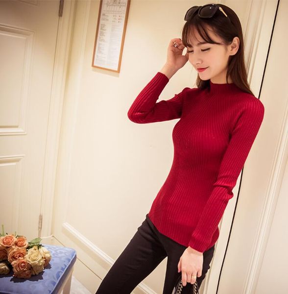 women's sweaters 2021 temperament autumn winter high collar sweater female pullover long sleeve tight fashion, White;black
women's sweaters 2021 temperament autumn winter high collar sweater female pullover long sleeve tight fashion, White;black