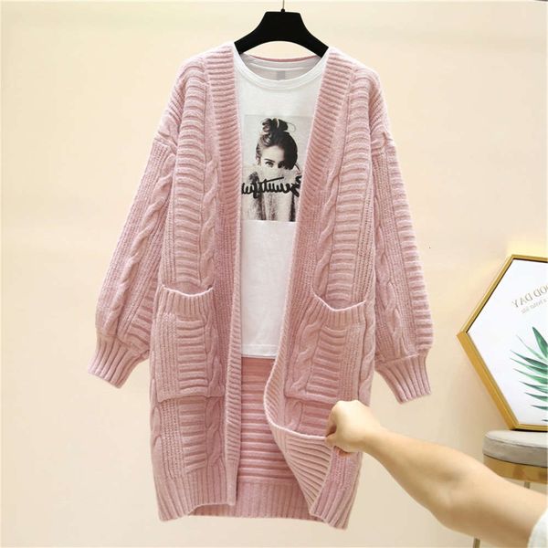2021sweater jacket women's middle long knitted loose with korean new twist cardigan in autumn and winter of 2020, White;black
2021sweater jacket women's middle long knitted loose with korean new twist cardigan in autumn and winter of 2020, White;black