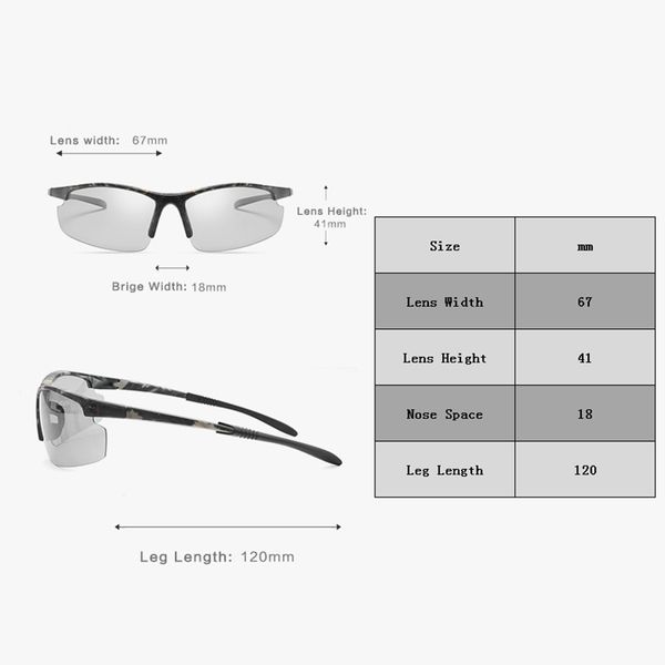 pchromic bicycle glasses men women camouflage polarized color change cycling goggle tactical sport fishing sunglasses ac0292, Black
pchromic bicycle glasses men women camouflage polarized color change cycling goggle tactical sport fishing sunglasses ac0292, Black