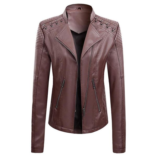 women's jackets fashion autumn women pu leather jacket slim motor outwear coat zippers roupas de couro femininos plus size 4xl elegant, Black;brown
women's jackets fashion autumn women pu leather jacket slim motor outwear coat zippers roupas de couro femininos plus size 4xl elegant, Black;brown