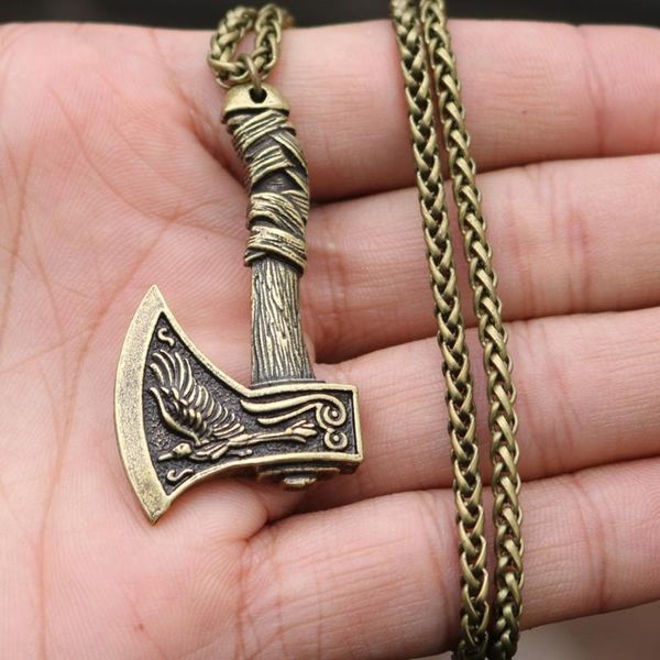 pendant necklaces viking wolf raven axe necklace alloy chain jewelry gifts for men, Silver
pendant necklaces viking wolf raven axe necklace alloy chain jewelry gifts for men, Silver