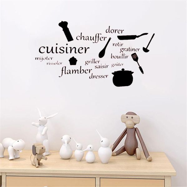 wall stickers creative cuisiner tools in french sticker for kitchen dinning room simple decal revocable lw112
wall stickers creative cuisiner tools in french sticker for kitchen dinning room simple decal revocable lw112
