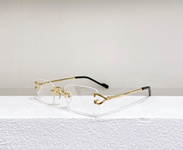 gold rimless eyeglasses frame clear lens men optical glasses frames fashion sunglasses frames eyewear with box, Black
gold rimless eyeglasses frame clear lens men optical glasses frames fashion sunglasses frames eyewear with box, Black