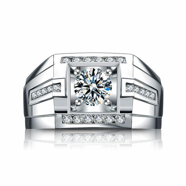 european and american fashion high-end korean style fashion mens ring 18k platinum plated diamond ring customized mens imitation moissanite, Silver
european and american fashion high-end korean style fashion mens ring 18k platinum plated diamond ring customized mens imitation moissanite, Silver