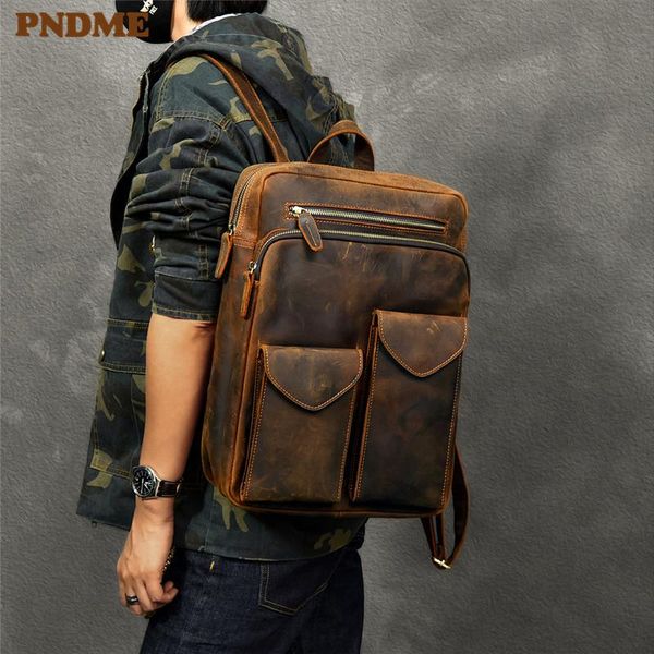 backpack pndme men's vintage genuine leather women's travel bagpack simple daily brown lapschool bag
backpack pndme men's vintage genuine leather women's travel bagpack simple daily brown lapschool bag