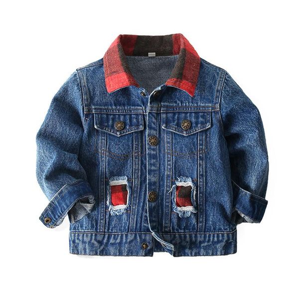 jackets 2021 boys' korean fashion lapel denim coat spring and autumn plaid patch long sleeve jacket, Blue;gray
jackets 2021 boys' korean fashion lapel denim coat spring and autumn plaid patch long sleeve jacket, Blue;gray