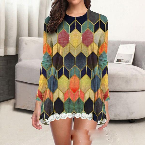 women's t-shirt loose t-shirts women jumpers long sleeve casual woman pullovers female o-neck lace mini printed dress tee shirt x0, White
women's t-shirt loose t-shirts women jumpers long sleeve casual woman pullovers female o-neck lace mini printed dress tee shirt x0, White