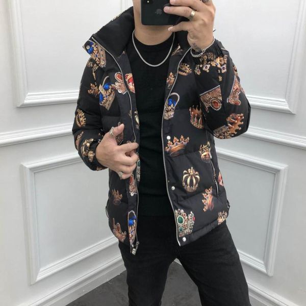 twist pattern chai personal brand printing fashion casual mens winter jackets hooded white men's down high quality, Black
twist pattern chai personal brand printing fashion casual mens winter jackets hooded white men's down high quality, Black