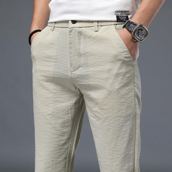 men's pants summer design casual thin slim straight fashion stretch retro khaki wrinkles texture fabric trousers men size 28-38, Black
men's pants summer design casual thin slim straight fashion stretch retro khaki wrinkles texture fabric trousers men size 28-38, Black
