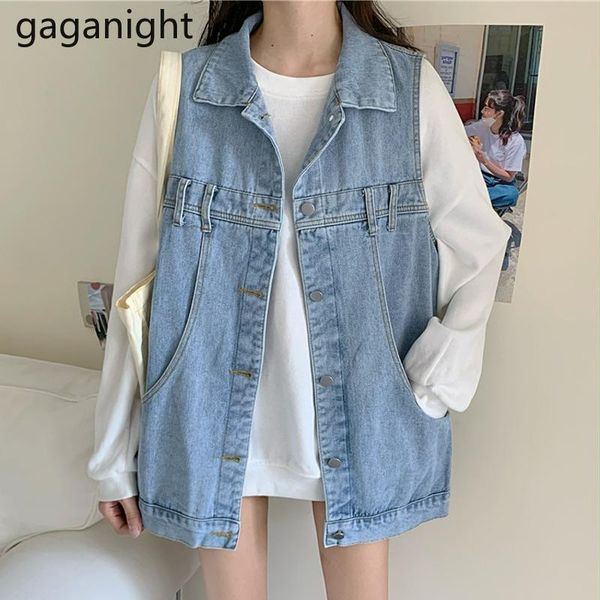 women's vests gaganight vintage women jeans vest casual loose girls outwear single breasted big pocket sleeveless coat streetwear, Black;white
women's vests gaganight vintage women jeans vest casual loose girls outwear single breasted big pocket sleeveless coat streetwear, Black;white