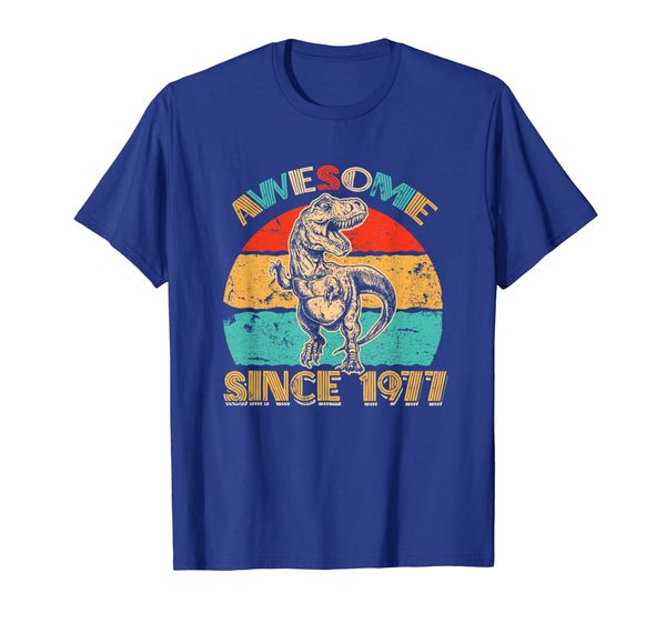 dinosaur 42nd birthday men women t-shirt awesome since 1977, White;black
dinosaur 42nd birthday men women t-shirt awesome since 1977, White;black