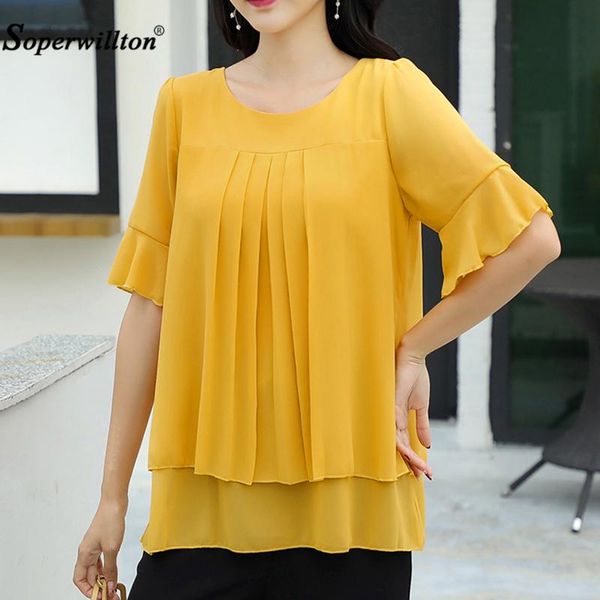 women's blouses & shirts 2021 summer women blouse loose shirt o-neck chiffon female short sleeve plus size -5xl black red, White
women's blouses & shirts 2021 summer women blouse loose shirt o-neck chiffon female short sleeve plus size -5xl black red, White