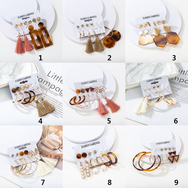 stud tassel shell big pendant earring set acrylic geometric pearl round women earrings bohemia lady gift party jewelry, Golden;silver
stud tassel shell big pendant earring set acrylic geometric pearl round women earrings bohemia lady gift party jewelry, Golden;silver