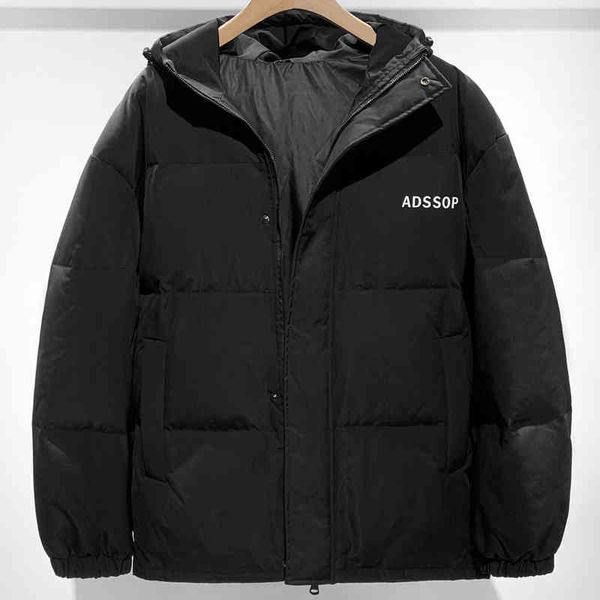 winter hooded down jacket men's loose warm new thickened simple men's down jacket, Black
winter hooded down jacket men's loose warm new thickened simple men's down jacket, Black