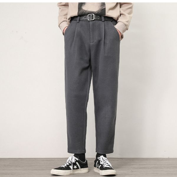 2021 winter thick woolen men's warm fashion casual harem men streetwear straight-leg pants mens trousers j6bi, Black
2021 winter thick woolen men's warm fashion casual harem men streetwear straight-leg pants mens trousers j6bi, Black