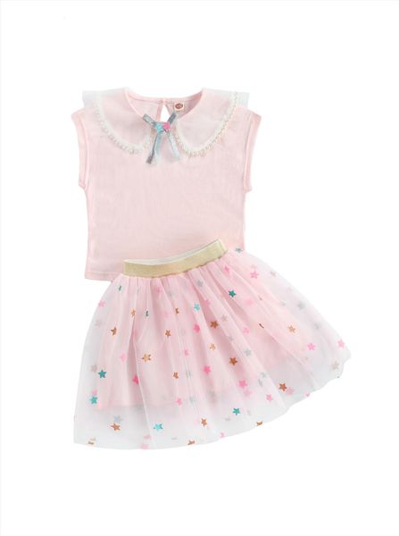 toddler baby star printing two pieces set, infant girls round collar sleeveless t shirt elastic short skirt set, White
toddler baby star printing two pieces set, infant girls round collar sleeveless t shirt elastic short skirt set, White
