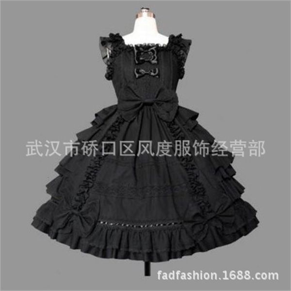 luxury casual dresses gothic lolita court short cotton drs available, Black;gray
luxury casual dresses gothic lolita court short cotton drs available, Black;gray
