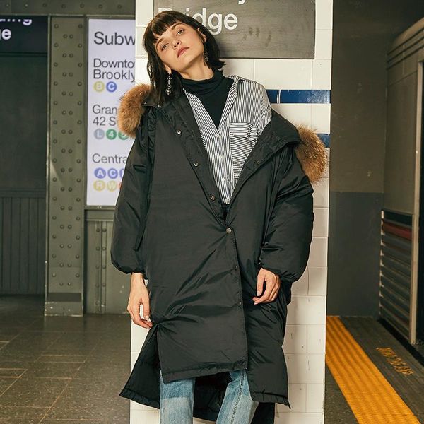 women's down & parkas can fit -25 coats winter big real fur collar thick warm 90% duck coat female long hooded wy202, Black
women's down & parkas can fit -25 coats winter big real fur collar thick warm 90% duck coat female long hooded wy202, Black