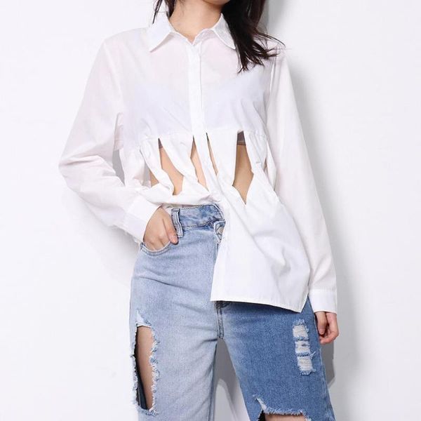 women's blouses & shirts summer streetwear women long sleeve button up loose hollow out waist blouse 2021 female solid white casual chi
women's blouses & shirts summer streetwear women long sleeve button up loose hollow out waist blouse 2021 female solid white casual chi