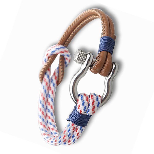 navy style pu leather bracelets sport camping parachute cord survival bracelet men metal buckle infinite love knot, Golden;silver
navy style pu leather bracelets sport camping parachute cord survival bracelet men metal buckle infinite love knot, Golden;silver