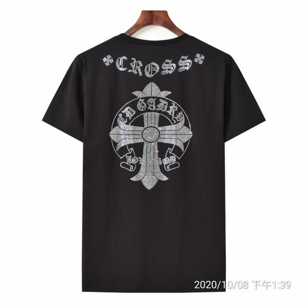 crosin fashion br social wo same style letter short sleeve t-shirt and women's wear diamond sanskrit half, White
crosin fashion br social wo same style letter short sleeve t-shirt and women's wear diamond sanskrit half, White