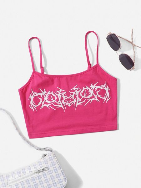 graphic print crop cami z0qv#, White
graphic print crop cami z0qv#, White