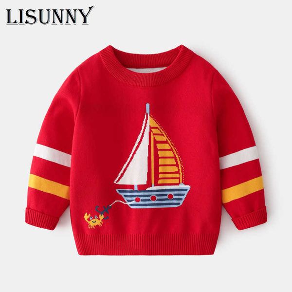 boy sweaters 2021 autumn winter baby knitted sweater jumper children pullover toddler kid clothes cartoon sailboat crab jacquard y1024, Blue
boy sweaters 2021 autumn winter baby knitted sweater jumper children pullover toddler kid clothes cartoon sailboat crab jacquard y1024, Blue