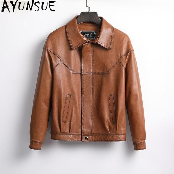 women's leather & faux ayunsue 2021 real sheepskin jacket famale genuine coats short loose casual jackets for women veste cuire femmme, Black
women's leather & faux ayunsue 2021 real sheepskin jacket famale genuine coats short loose casual jackets for women veste cuire femmme, Black