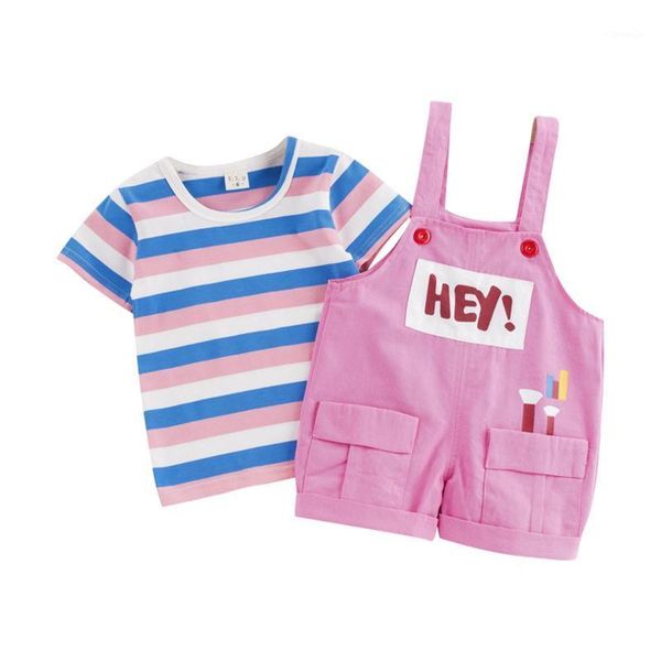 summer toddler girls clothes set short sleeve striped t-shirt + suspender shorts 2pcs outfits suits children clothing sets, White
summer toddler girls clothes set short sleeve striped t-shirt + suspender shorts 2pcs outfits suits children clothing sets, White