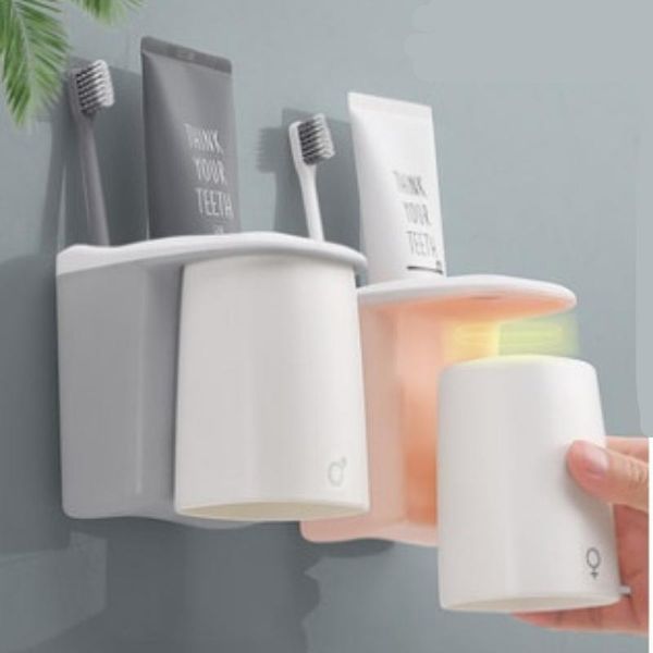 toothbrush holders 1set wall-mounted type simple magnetic toothpaste holder rack with cup household supplies hygiene products
toothbrush holders 1set wall-mounted type simple magnetic toothpaste holder rack with cup household supplies hygiene products