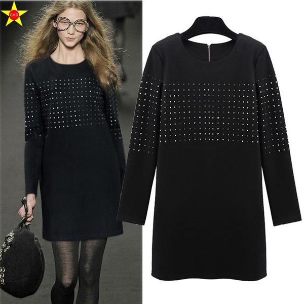 casual dresses l-5xl plus size women 2021 autumn fashion rivet loose show thin elegant dress long-sleeve extra large, Black;gray
casual dresses l-5xl plus size women 2021 autumn fashion rivet loose show thin elegant dress long-sleeve extra large, Black;gray